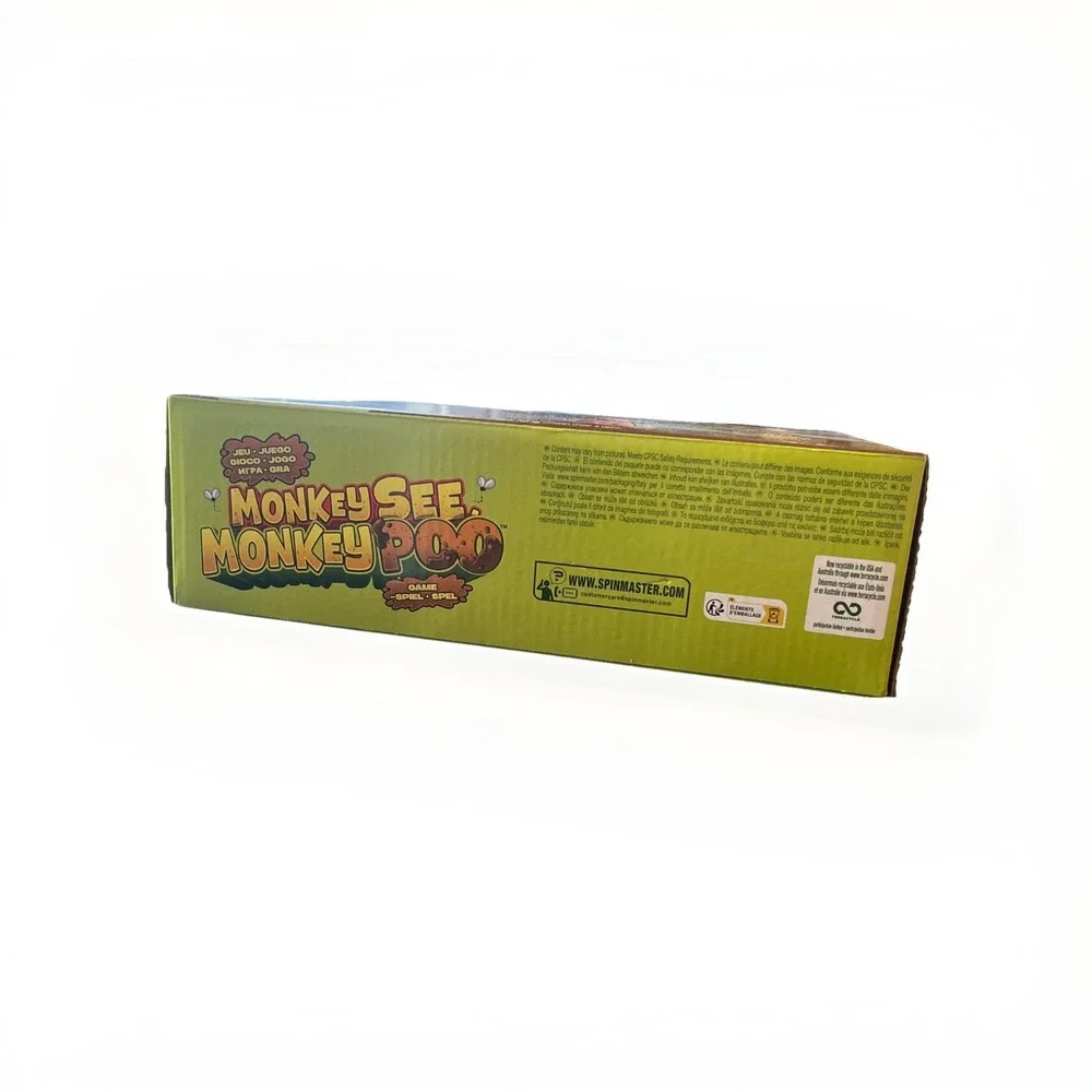 Monkey See Monkey Poo Board Game 2-4 Players Ages 4+ Banana Scent
